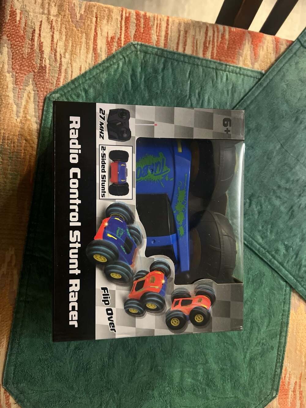 Turbo Wheels Radio Control Stunt Racer Flip Over 2-Sided Stunts Blue